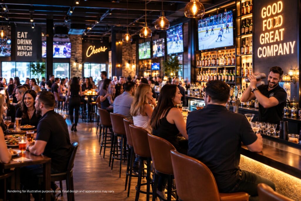 Restaurant fully occupied