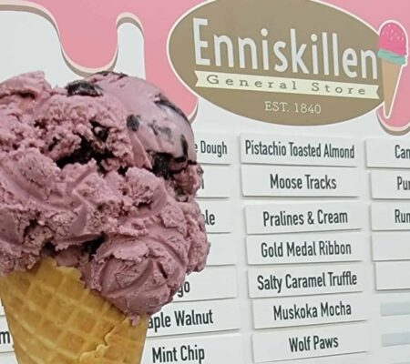 Ice_cream_cone_infront_of_Sign_Enniskillen_General_Store