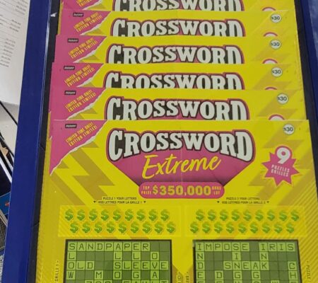 Crossword game at Enniskillen general store